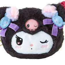 SANRIO ORIGINAL KUROMI FACE SHAPED POUCH ROMANTIC ROOM