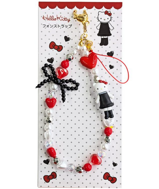 SANRIO ORIGINAL HELLO KITTY PHONE STRAP STYLE UP RED
