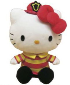 SANRIO HELLO KITTY 10 IN PLUSH FIREFIGHTER OCCUPATIONS