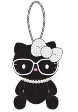 SANRIO HELLO KITTY MASCOT BLACK JEWEL WITH BALL CHAIN KT