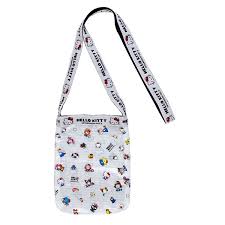 SANRIO JAPAN ORIGINAL HELLO KITTY HELLO EVERYONE CROSS BODY POUCH 50TH ANNIVERSARY