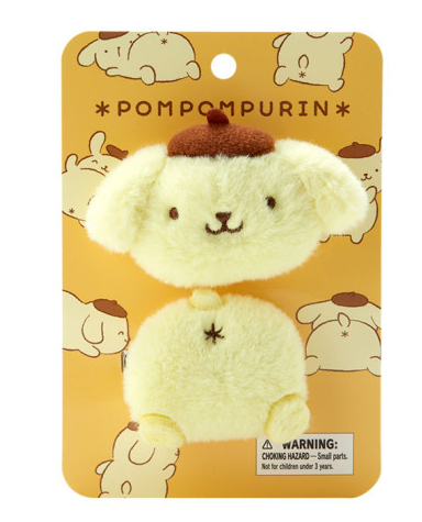 SANRIO JAPAN ORIGINAL POMPOMPURIN HAIR CLIP SET BUTT PURIPURI PUDDING ...