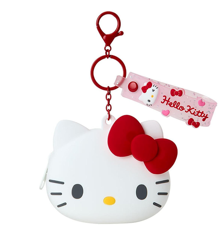 SANRIO ORIGINAL HELLO KITTY MINI SILICONE POUCH KEYCHAIN