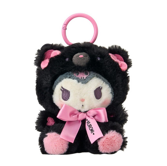 SANRIO ORIGINAL KUROMI MASCOT HOLDER WITH CARABINER BLACK ANIMALS