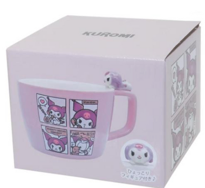 SANRIO ORIGINAL KUROMI MUG WITH NOKKARI FIGURE COMICS