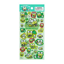 SANRIO JAPAN ORIGINAL KEROPPI STICKER SEET HAPPY WITH SINGING AND DANCING