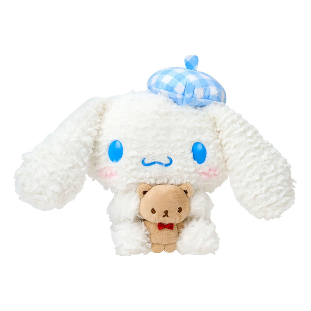 SANRIO ORIGINAL CINNAMOROLL PLUSH WITH THE BEAR GINGHAM BERET