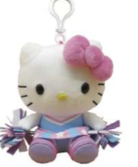 SANRIO HELLO KITTY CHEERLEADER CLUB ACTIVITIES MASCOT CLIP / PLUSH