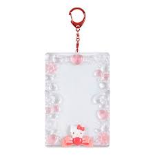 SANRIO JAPAN ORIGINAL HELLO KITTY CARD HOLDER ENJOY IDOL LACE BOW