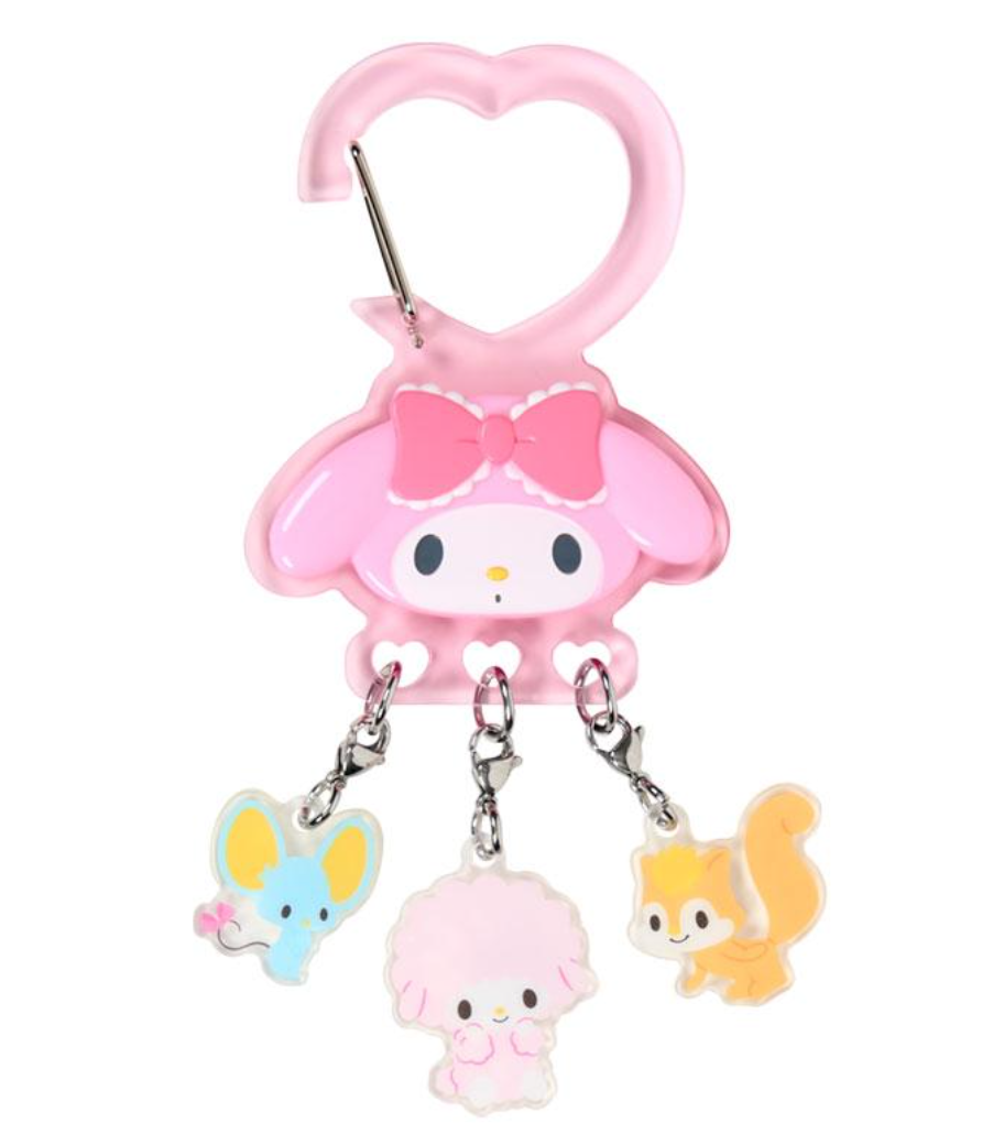 SANRIO ORGINAL MY MELODY CARABINER KEYCHAIN TOGETHER WITH FAVORITE FRIENDS