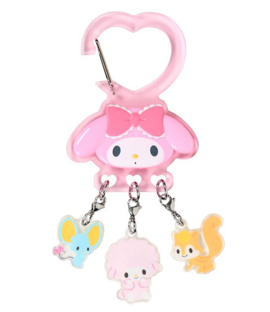 SANRIO ORGINAL MY MELODY CARABINER KEYCHAIN TOGETHER WITH FAVORITE FRIENDS