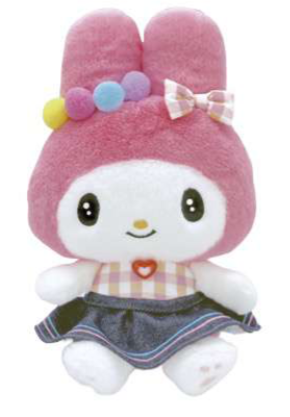 SANRIO MY MELODY GINGHAM DENIM 8 IN PLUSG