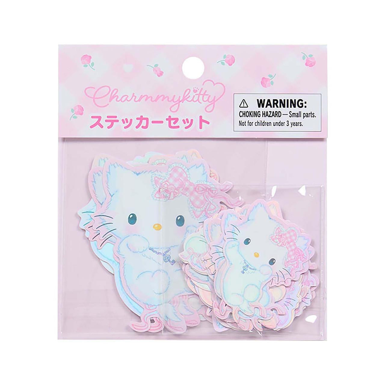 SANRIO ORIGINAL CHARMMY KITTY GLITTER HOLOGRAM STICKER SET