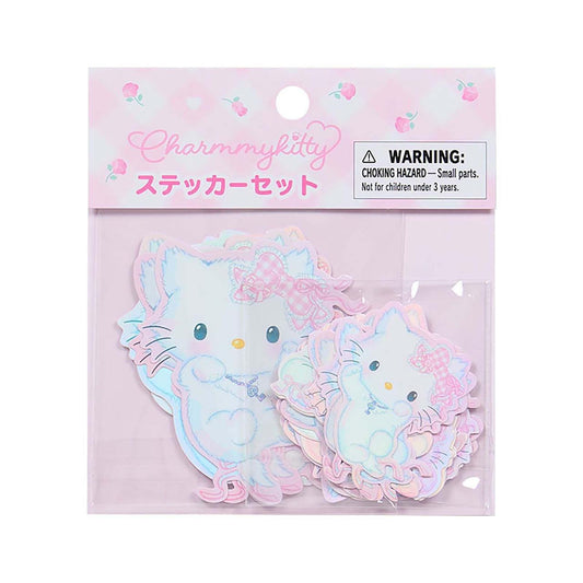 SANRIO ORIGINAL CHARMMY KITTY GLITTER HOLOGRAM STICKER SET