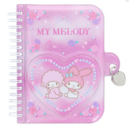 SANRIO ORIGINAL MY MELODY & MY SWEET PIANO Y2K BALLET CORE RING NOTEBOOK WITH HEART PADLOCK