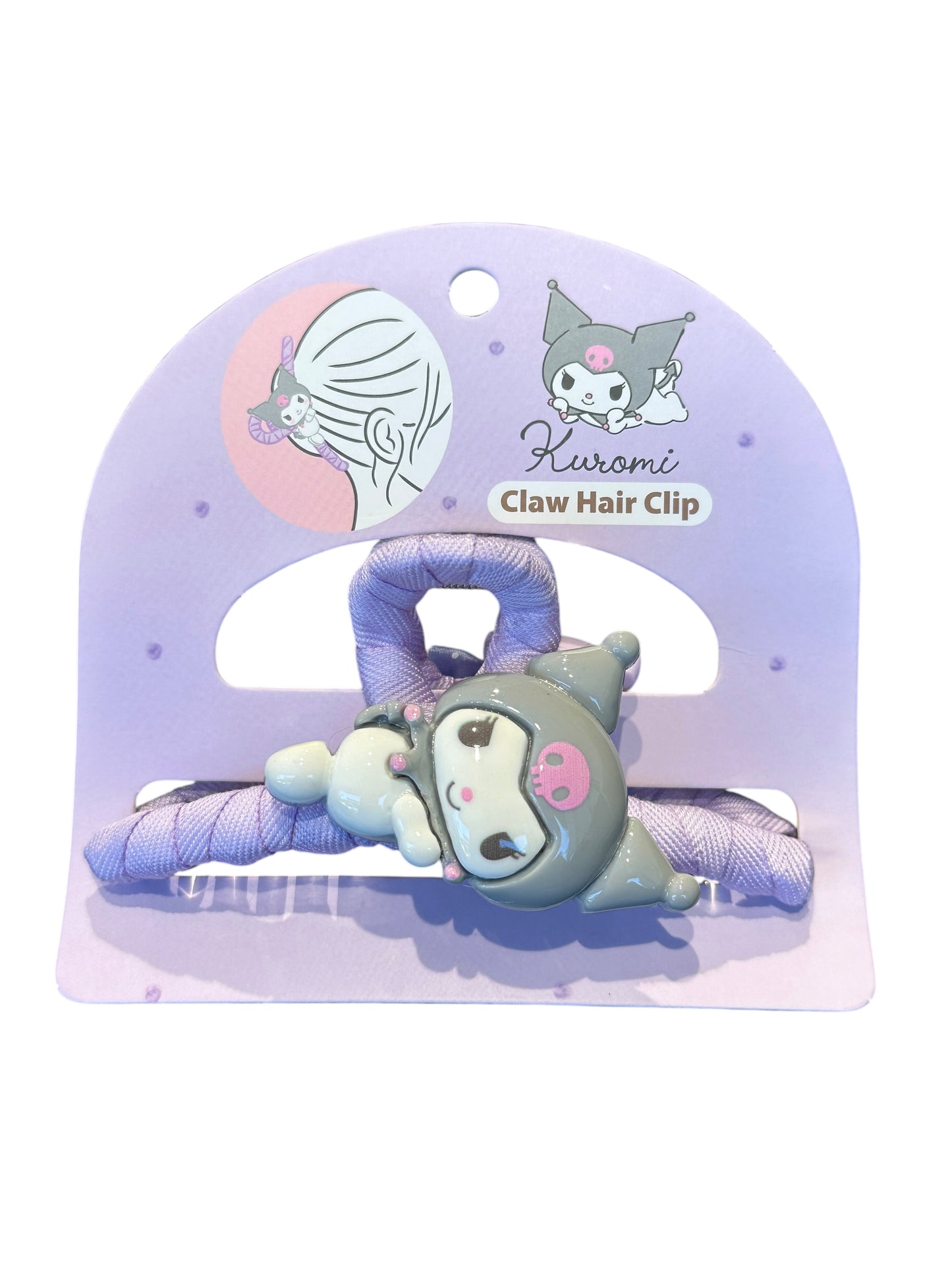SANRIO ORIGINAL KUROMI WRAPPED DESIGN CLAW HAIR CLIP