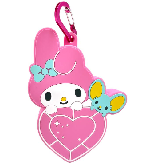 SANRIO ORIGINAL MY MELODY X FLAT SILICONE POUCH WITH CARABINER