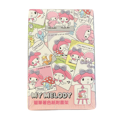SANRIO MY MELODY CRAYON COLORED PAPER WITH EASEL