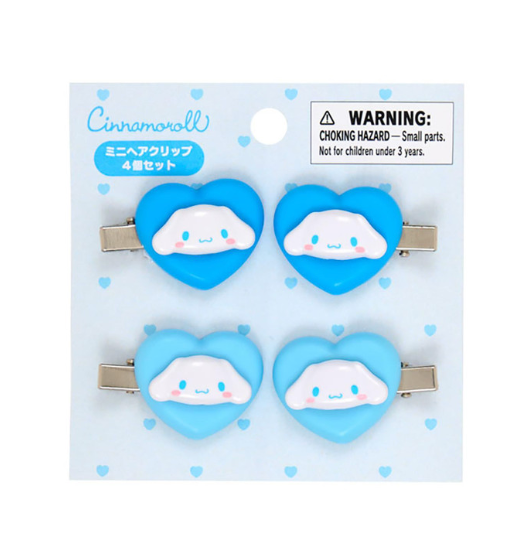 SANRIO ORIGINAL CINNAMOROLL MINI HAIR CLIP SET HEART