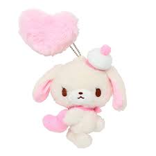 SANRIO ORIGINAL SUGARBUNNIES  FLUFFY HEART MASCOT CHARM / PLUSH