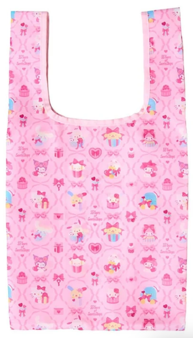 SANRIO ORIGINAL CHARACTERS WRAPPING PAPER ECO BAG WITH CASE