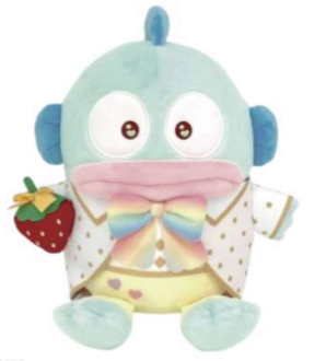 SANRIO HANGYODON 12 IN PLUSH STRAWBERRY RAINBOW
