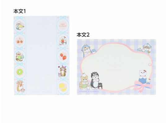 SANRIO JAPAN ORIGINAL CHARACTERS / MOFUSAND MEMINI RETRO FRAME NOTE PAD BLUE