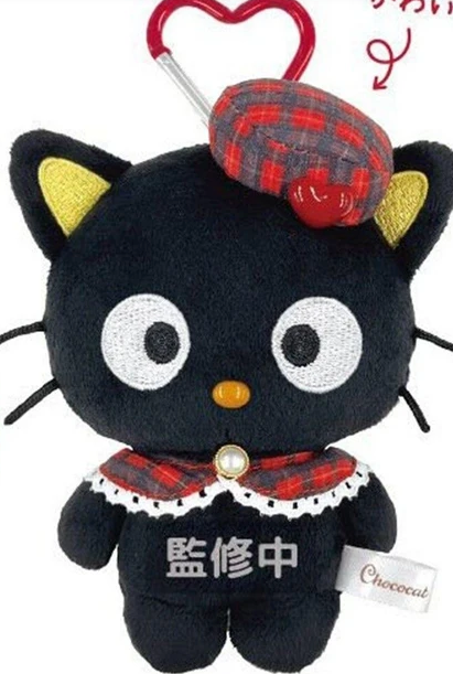 SANRIO ORIGINAL CHOCO CAT CARABINER MASCOT CHECK HEART