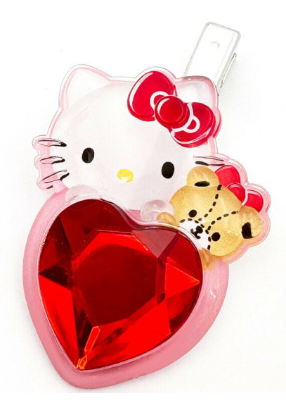 SANRIO ORIGINAL HELLO KITTY X TINY CHUM HAIR CLIP BAG DECORATION (MAGICAL JEWELRY HEART)