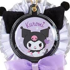 SANRIO JAPAN ORIGINAL KUROMI ROSETTE CANE BADGE MASCOT CHARM