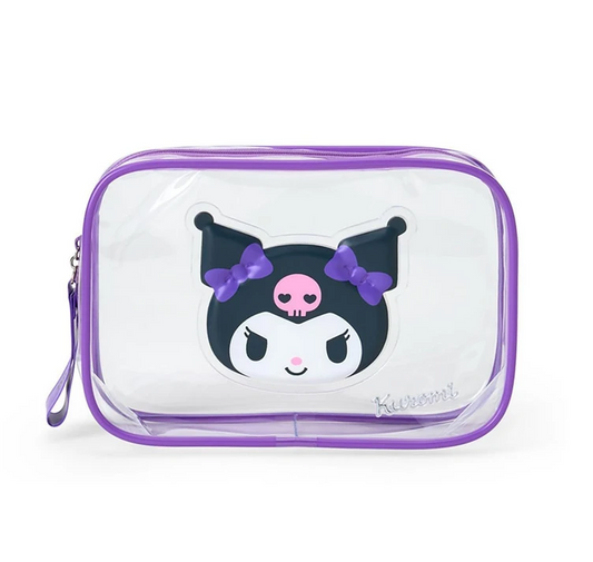 SANRIO ORIGINAL KUROMI CLEAR POUCH PUFFY FACE