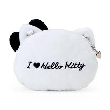 SANRIO ORIGINAL SHOULDER COIN PURSE I LOVE HELLO KITTY BLACK