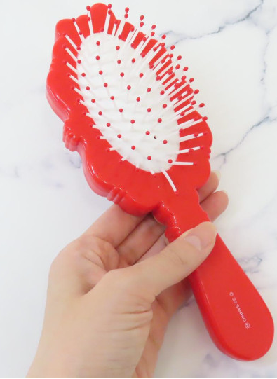 SANRIO JAPAN ORIGINAL HELLO KITTY HAIR BRUSH GLITTER HEART