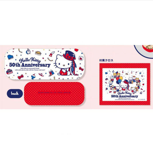 SANRIO ORIGINAL HELLO KITTY 50TH ANNIVERSARY GLASSES CASE