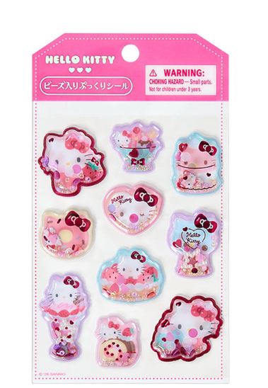 SANRIO ORIGINAL HELLO KITTY BEAD FILLED PUFFY STICKER