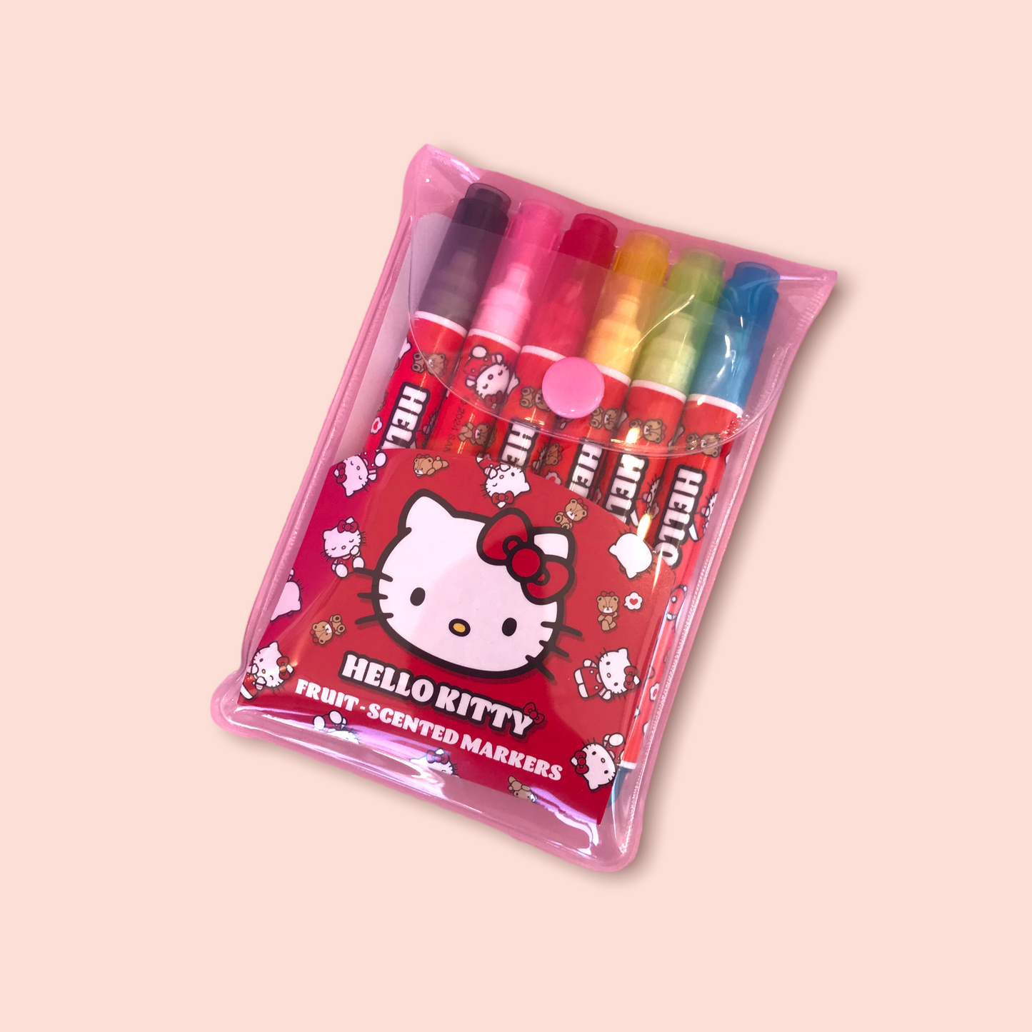 SANRIO ORIGINAL HELLO KITTY RED FRUIT SCENTED MARKERS