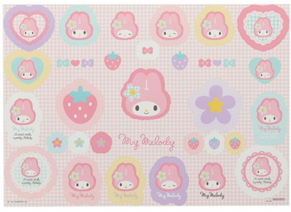 SANRIO ORIGINAL MY MELODY A5 FILE WITH STICKER SET