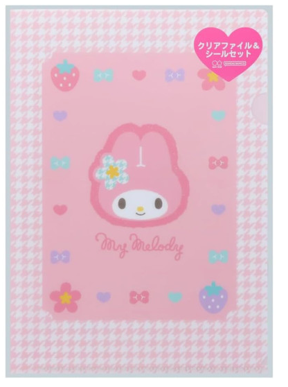 SANRIO ORIGINAL MY MELODY A5 FILE WITH STICKER SET