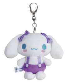 SANRIO CINNAMOROLL MASCOT KEY CLIP PURPLE DUNGAREES