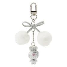 SANRIO ORIGINAL KUROMI KEYCHAIN FLUFFY SNOW RABBIT
