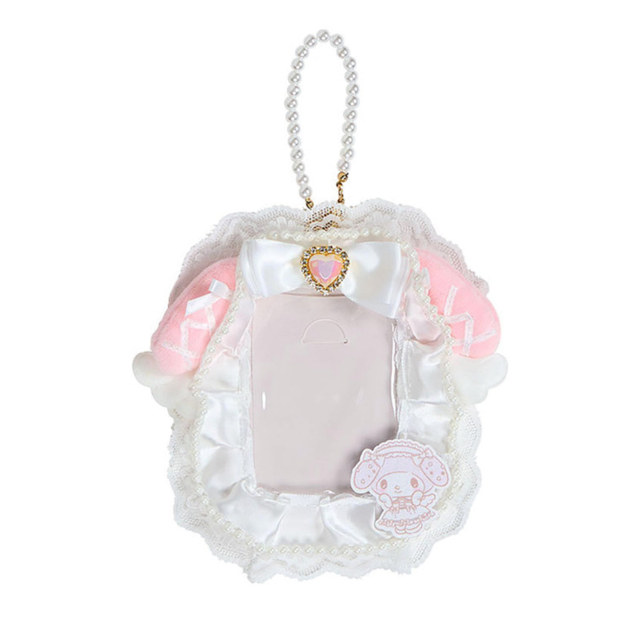 SANRIO MY MELODY TRADING CARD HOLDER ENJOY IDOL PURE WHITE ANGEL