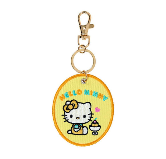 SANRIO MIMMY EMBROIDERED PATCH KEYCHAIN