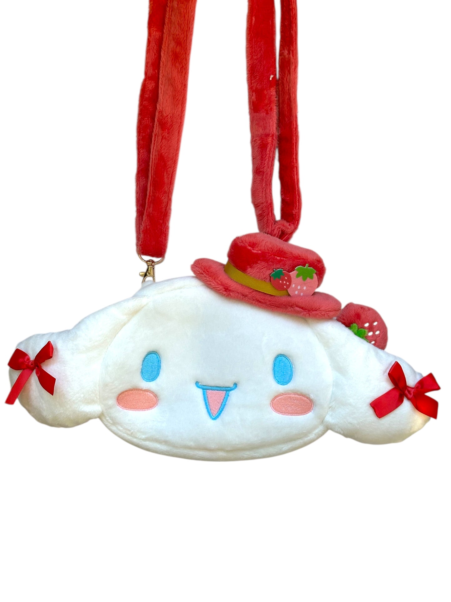 SANRIO ORIGINAL CINNAMOROLL PLUSH CROSSBODY BAG (STRAWBERRY NEWS 50TH ANNIVERSARY)
