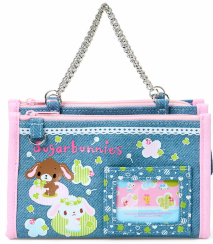 SANRIO ORIGINAL SUGARBUNNIES HEART-FLUTTERING HEISEI GIRL DENIM POUCH