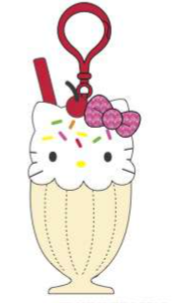 SANRIO HELLO KITTY SHAKE BURGER SHOP MASCOT CLIP / PLUSH