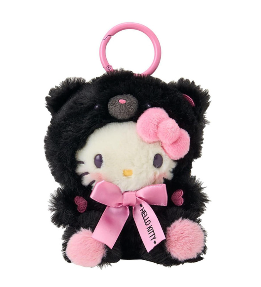 SANRIO ORIGINAL HELLO KITTY MASCOT HOLDER WITH CARABINER BLACK ANIMALS
