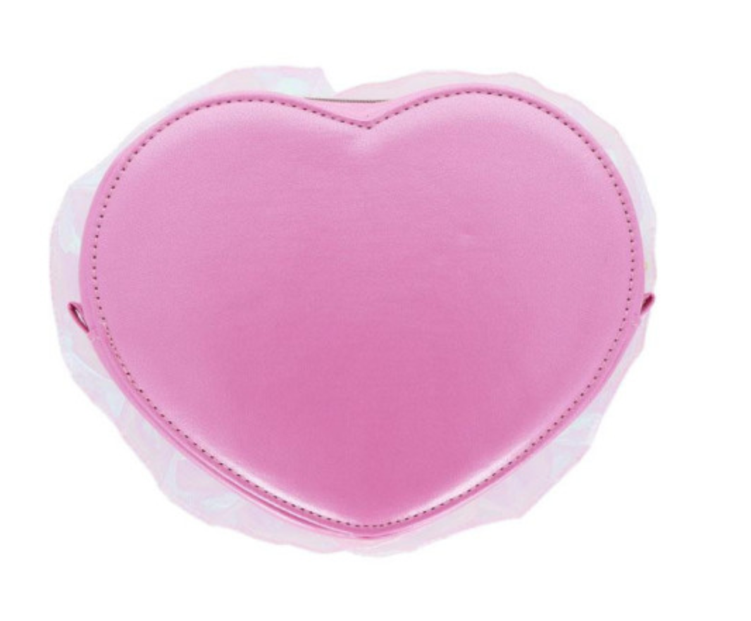 SANRIO ORIGINAL MY MELODY Y2K BALLET CORE HEART-SHAPED CLEAR POUCH