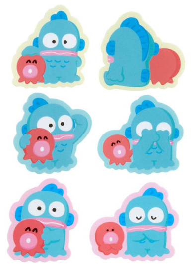 SANRIO JAPAN ORIGINAL HANGYODON THE USUAL TWO STICKERS SET