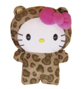 SANRIO HELLO KITTY 10 IN PLUSH LEOPARD FLAT