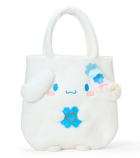 SANRIO ORIGINAL CINNAMOROLL FACE-SHAPED TOTE BAG LIGHT BLUE CLOVER